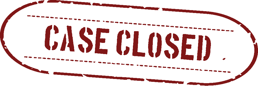 Case Closed stamp